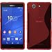 Produktbild PhoneNatic Case für Sony Xperia Z3 Compact Hülle Silikon rot S-Style + 2 Schutzfolien