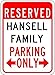 Produktbild prz0vprz0v Metal Signs Hansell Family Parking Customized Last Name 12"X18" Quality Aluminum Sign
