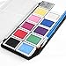 Produktbild Kinderschminke Set - Profi Palette mit 11 Sicheren & Ungiftigen Farben, 1 Glitzer, 3 Pinsel, 18 Schablonen und 2 Schwämme, (X-Large), Professionelle Schminksets Ideal für Kinder, Parties, Bodypainting