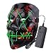 Produktbild LED-Lichterkette (10 Stück), lustige LED Light Up Flash-Maske Halloween-Party Night Club Festival Männer Frauen Kostüm Cosplay LED Neuheiten Maske DJ-Maske