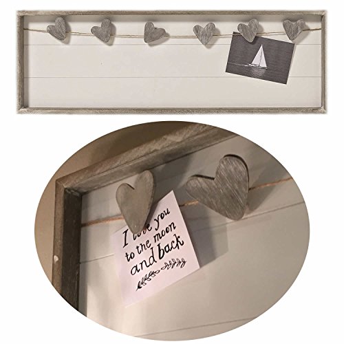 LS Design Wand Kartenhalter Fotovorhang Fotohalter Fotowand Shabby Vintage Herz - 2
