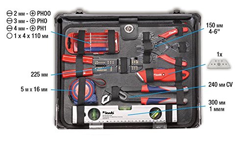 kwb Werkzeugkoffer 370780 (129-teiliger Inhalt, ideal für den ambitionierten Hausgebrauch, im stabilen Alukoffer) - 6