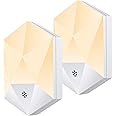 Doeek LED Night Light【2 Pack UK Plug】, Night Light Plug in Wall with Dusk to Dawn Photocell Sensor, Plug in Night Light for Baby, Kids, Children's Room, Hallway, Nurseries, Stair, etc-Warm White (A)