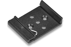 TIIYEE DIN Schienen Feste Klemme, Universal Schiene Befestigungsclip Snap in Rail Montageklammern Aluminiumlegierung Solid State Relaisclip Einrastbar Schienenhalterung Clip Für 35mm Relaismontage Schwarz