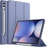 Sneezy Galaxy Tab S10 Plus X820 İle Uyumlu 12.4 İn&ccedil; Kılıf Premium Silikon Kalem B&ouml;lmeli Smart Case Lavanta