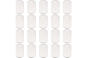 UNICRAFTALE 20 Piezas Grandes Encantos Hipoalergénicos Rectángulo Colgantes de Acero Inoxidable Estampado Etiqueta En Blanco Encantos Lisos 35mm