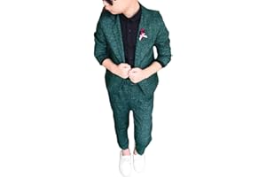 KASENA Jungen Kinder Anzug Plaid Zweiteiliges Set Lange Ärmel Revers Blazer Hosen Outfit