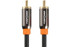 FosPower RCA-Ljudkabel Koaxialkabel Hane till Hane för Förstärkare - 3m