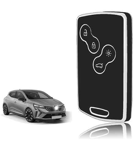 Custodia Portachiavi In Pelle Per Renault | Adatto A Clio, Scenic, Megane, Captur E Altri | Guscio Sostitutivo