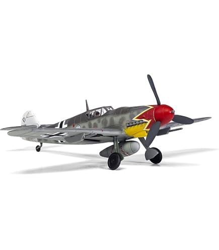 Airfix 1:48 Scale Messerschmitt Bf109E Military Aircraft Model Kit – Classic Series 5, 107 Parts
