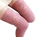 Produktbild Bescita Damen Mädchen Winter Über Knie Beinwärmer Weiche Baumwollspitze Socken Sexy Leggin (Rosa)