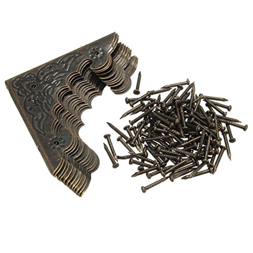 KING DO WAY 12X 55*40*16mm Retro Eckenschutz Kantenschutz Metallecken Deko Für Tisch Schmuckkasten