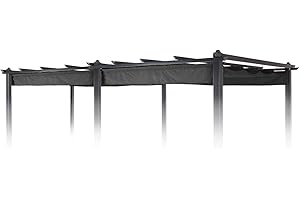Blumfeldt Pantheon Roof - Toit de pergola, Toit de rechange, Auvent, 3 x 6 m, Résistant aux intempéries, Déperlant, Convient à la pergola Pantheon, Gris