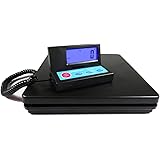 Nohlex Paketwaage 50kg/2g. Robuste Plattformwaage/Briefwaage inkl. Netzteil. Abnehmbares beleuchtetes Display