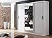 Produktbild Kleiderschrank MONAKO in Weiß, mit Spiegel, Breite: 250 cm, Höhe: 215 cm, Tiefe: 61 cm