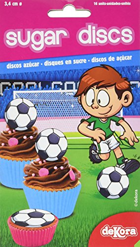 Preisvergleich Produktbild Dekora bedruckt Zucker Disc – Fußbälle (16 Stück)