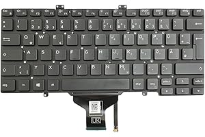 ‎ZAHARA Zahara DE Beleuchtet Tastatur-Layout Laptop für Dell Latitude7400 3400 5400 P98G001 7410 5401 5411 Backlit GR Keyboard Layout Laptop VWKCT