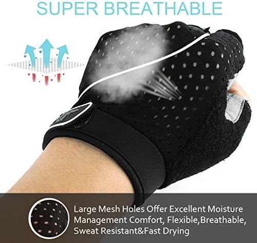 Ultralight Gym Gloves with Breathable Mesh and Silica Gel Grip for Workout, Weight Lifting, Cross Training, Fitness, Cycling, Bodybuilding and Exercise Men &amp; Women + Cooling Towel for Sports
