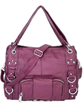 BAIGIO Damen Gewaschenem Leder H