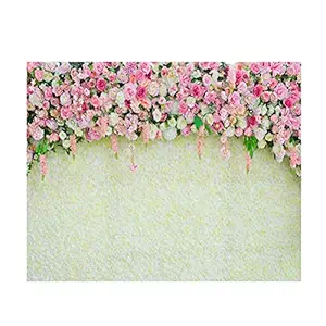 Amosfun 3D Studio Photographic Backdrop Colorful Rose Flower Backdrop