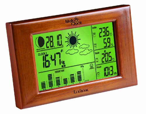 LEXIBOOK - Sm1760 - Ameublement Et Décoration - Station Météo Imitation Bois Tradition Grand Format
