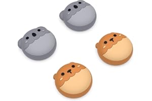 playvital Capuchons pour ps5 Manette Cover Joystick pour ps4,pour Xbox Series X S,Thumb Grip Caps pour Xbox One,Protection de Stick Analogique pour Switch Pro Controller,Ours Brun&Koala