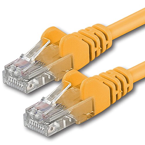 1aTTack CAT 6 UTP Netzwerk Patch-Kabel mit 2x RJ45 Stecker 10m gelb