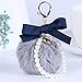 Produktbild OSYARD Schlüsselanhänger,Keychain,Mode Schlüsselringe Kunstfell Handtaschen Anhänger Schlüssel Ring Rucksäcke Zubehör Plüsch Auto Schlüsselring Key Chain mit Zierschleife 11CM
