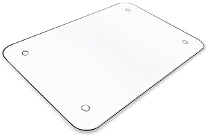 Pagnanno. Chopping Board-Catering Cutting Set-Kitchen Board-Glass Worktop Savers-Sink Chopping Board-Large-Worktop Protectors Heat Resistant- Clear Design (Design 11, 50 x 40 cm (Pack of 1))