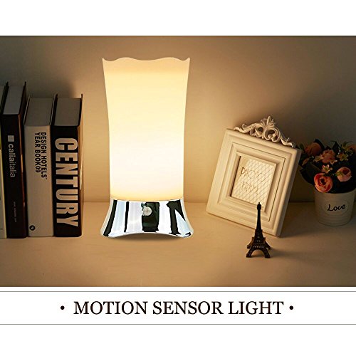 ZEEFO Tischlampe Drahtlose PIR Bewegungssensor – LED – Nachtlampe, kinder Nachtlicht Lampe mit Innen / Außenbatterien Die durch Bewegung aktivierte tragbare Sicherheitstischlampe für Kinder, schlafraum, Badezimmer, Korridor, Küchen, Treppenstufen - 2