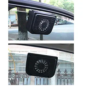 VMS INDIA Solar Car Fan, Cooling Air Circulator - Auto Fan for SUV RV Boat Auto Vehicles Go kart