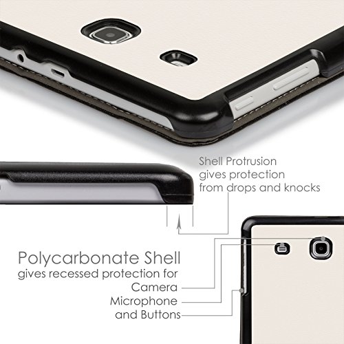 Forefront Cases® Samsung Galaxy Tab E Lite 7.0 SM-T113 Leder Hülle Schutzhülle Tasche Smart Case Cover Stand – Rundum-Geräteschutz und intelligente Auto Schlaf / Wach Funktion inkl. Eingabestift und Displayschutz - 7