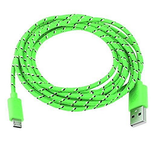 Hosaire Datenkabel Android USB Cable Mehrfarben Nylon Phone USB Kabel für Samsung, HTC, Sony Usw,1m,Grun
