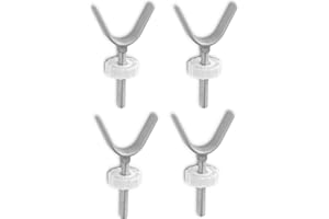 Cokritsm Baby Gate Varillas de Husillo M10 Presión Puerta de Bebé, Bebé Puerta Varillas Forma de Y, Perno para Puerta Presión de Bebé y Mascotas Montadas a Presión Blanco 4 Piezas