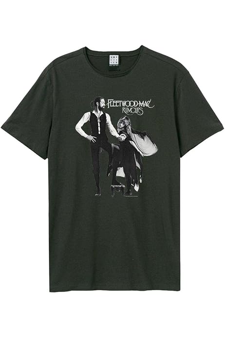 T-shirt Fleetwood Mac Rumours Vintage – Officiel, Coton Doux, Coupe Unisexe, Couleur Gris