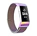 Produktbild Altsommer für Fitbit Charge 3 Armband Magnetische Milanese Mesh Edelstahl-Armband mit198 mm Länge, Sportarmband Ersatzarmband mit Schnellverschluss Armband für Damen Herren (Multicolor)