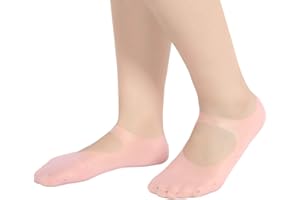 SALMUE Chaussette en silicone, chaussettes anti-fissures, manchon anti-fissure au talon, protège-fissures des pieds, outil de soin des pieds, protège-talons hydratant pour prévenir le talon sec(L-01#)