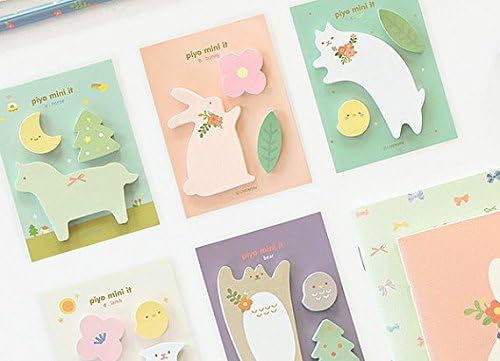 1 PCS Cute Korean animal sticky notes, memo pads for DIY scrapbook decoration, bookmark, paper working, wedding party deco, home funny deco