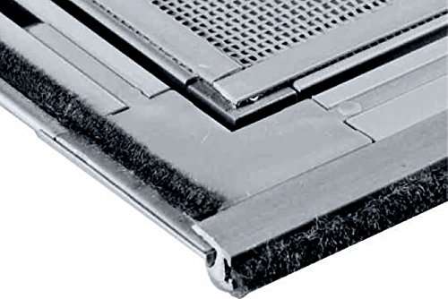 Lichtschachtabdeckung Profi 115 x 60 cm ALU Rahmen + PET Screen Gewebe, individuell kürzbares Schutzgitter, einfache Montage ohne Bohren, Dichtungsbürste + Gummi-Wandanschlussprofil - 8