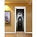 Produktbild YS753 Air Raid Shelter Doors Scary Horrible Halloween Decor Room Door Bath Decal Removable Door Sticker Ground Poster Vinyl Art 77X200Cm