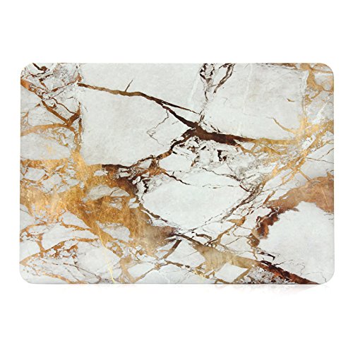 Macbook Pro 13 Hülle,Aomo Macbook Pro 13 Zoll Tasche Marmor Muster Gummi Beschichtet Hartschale Sleeve Schutzhülle für Macbook Pro 13.3 Modell: A1278 [Marmor Muster Weiß 02] - 3