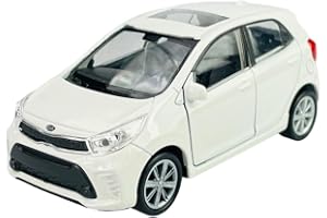DROMADER Welly K*I*A Picanto Sí 5 puertas blanco a partir de 2017 1/34-1/39 modelo de metal coche Die Cast nuevo en caja
