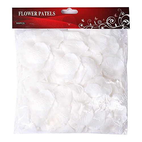 S/O 500er Pack Rosenblätter Weiss Rosenblüten Rosen Blätter Blüten Kunstblumen Seidenblumen Weiß - 4