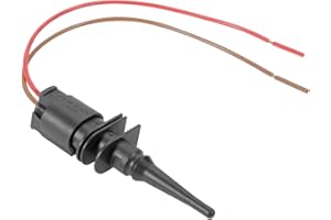 BINB ROAD Ambient Outside Air Temperature Sensor with Connector Pigtail Plug 65816936953/65816905050 + 61132359999 Compatible with BMW E46 E39 E38 X3 X5 Z4 1 3 4 5 6 7 Series