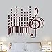 Produktbild Musik Klavier Noten Violinschlüssel Cool Schlafzimmer Wand Kunst Aufkleber Vinyl Zimmer Schlafzimmer Jungen Mädchen Kinder Erwachsene Home Wohnzimmer Zitate Küche Badezimmerzubehör