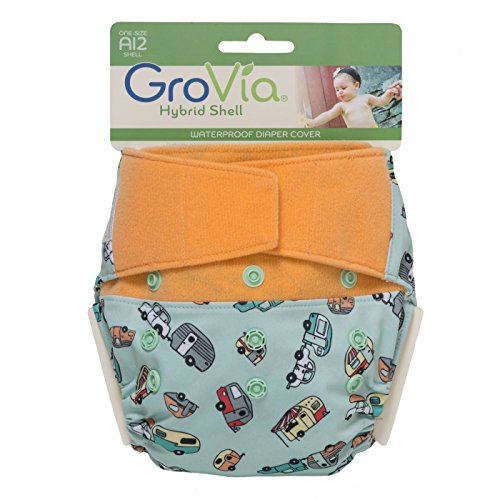 GroVia® Hybrid One-Size Cloth Nappy Shell, Hook & Loop, Adventure