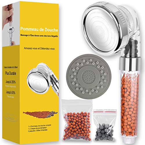 Pommeau Douche Anti Calcaire Douchette Pommeau Douche Economiseur d'eau Haute Pression Ecoshower SPA Douche dans Salle de Bain