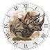 Produktbild Hectwya Home Decor Rhino Animal Africa Natur Säugetier Horn Wild Round Style A, Silent Non-Ticking Wanduhr, batteriebetrieben Art Dec