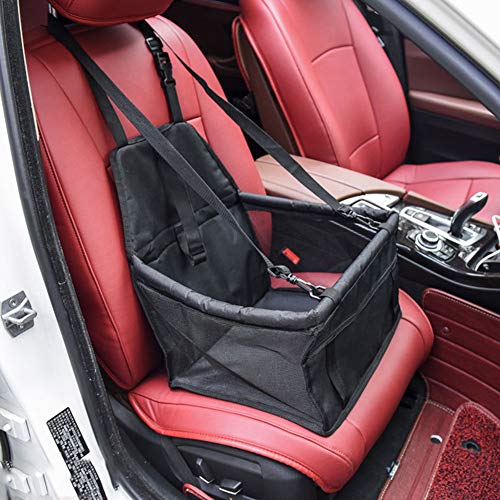Preisvergleich Produktbild ZZQ Haustier Auto Kindersitz atmungsaktiv wasserdicht Haustier Hund Autozubehör Reisen Haustier Autotransporttasche Sitzschutzhülle mit Sicherheitsleine für kleine Hunde