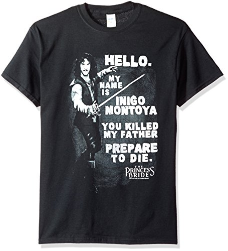 TAILAD Men's the Princess Bride Hello Again T-Shirt, 1Black, Large
